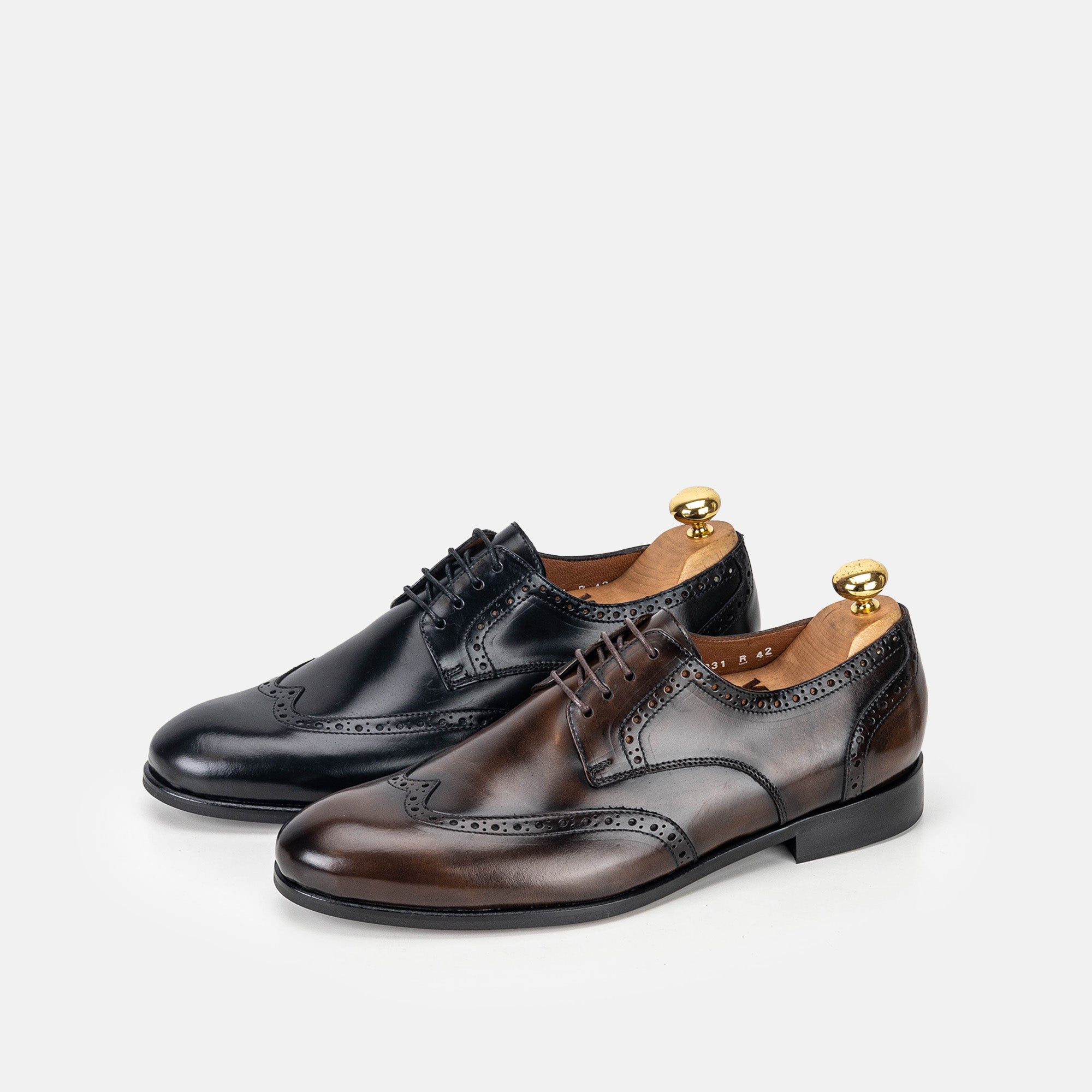 Volzak 5331 chaussure en cuir Démasquable Marron vintage