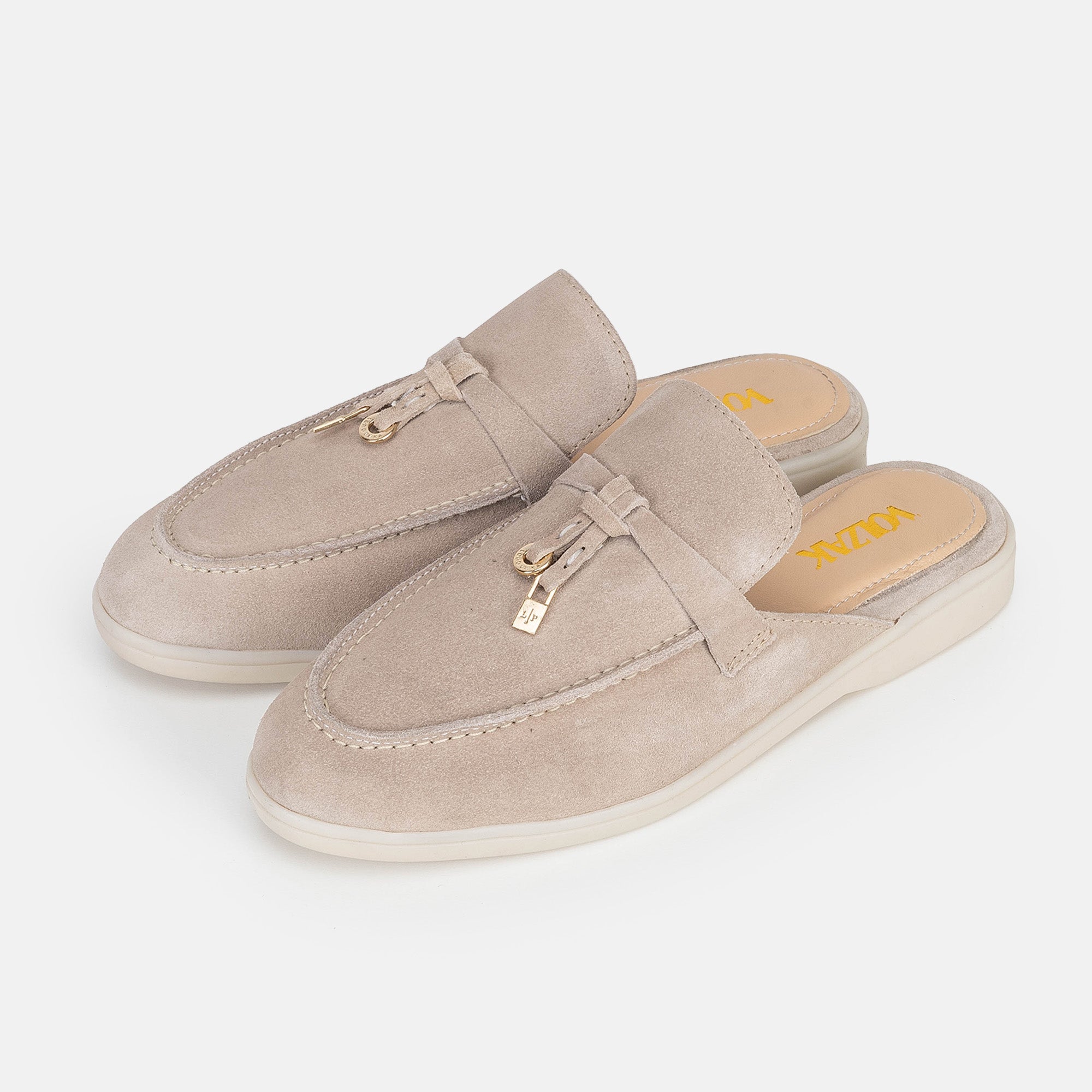 Volzak 0777 Mule en daim Beige