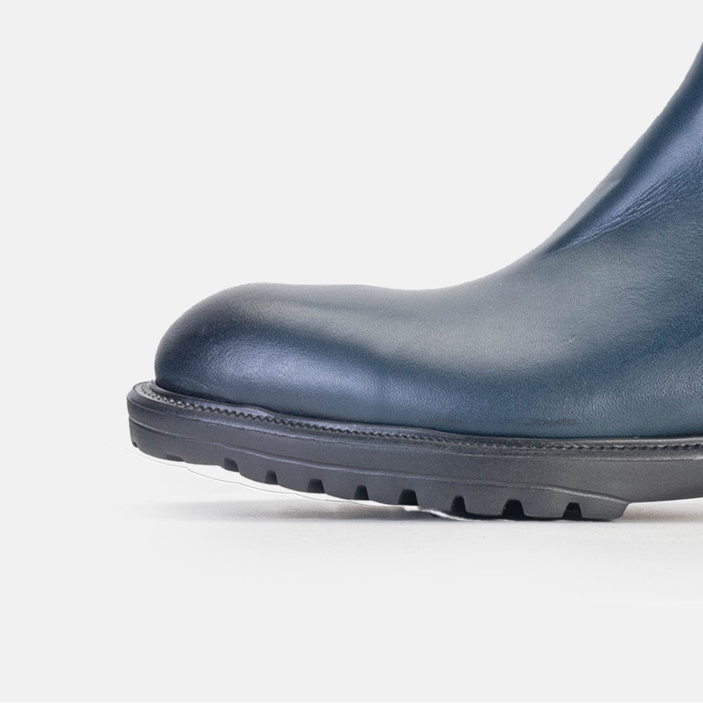 Volzak 5302 Leather Ankle Boot Blue