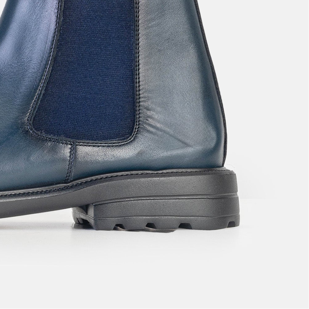 Volzak 5302 Leather Ankle Boot Blue