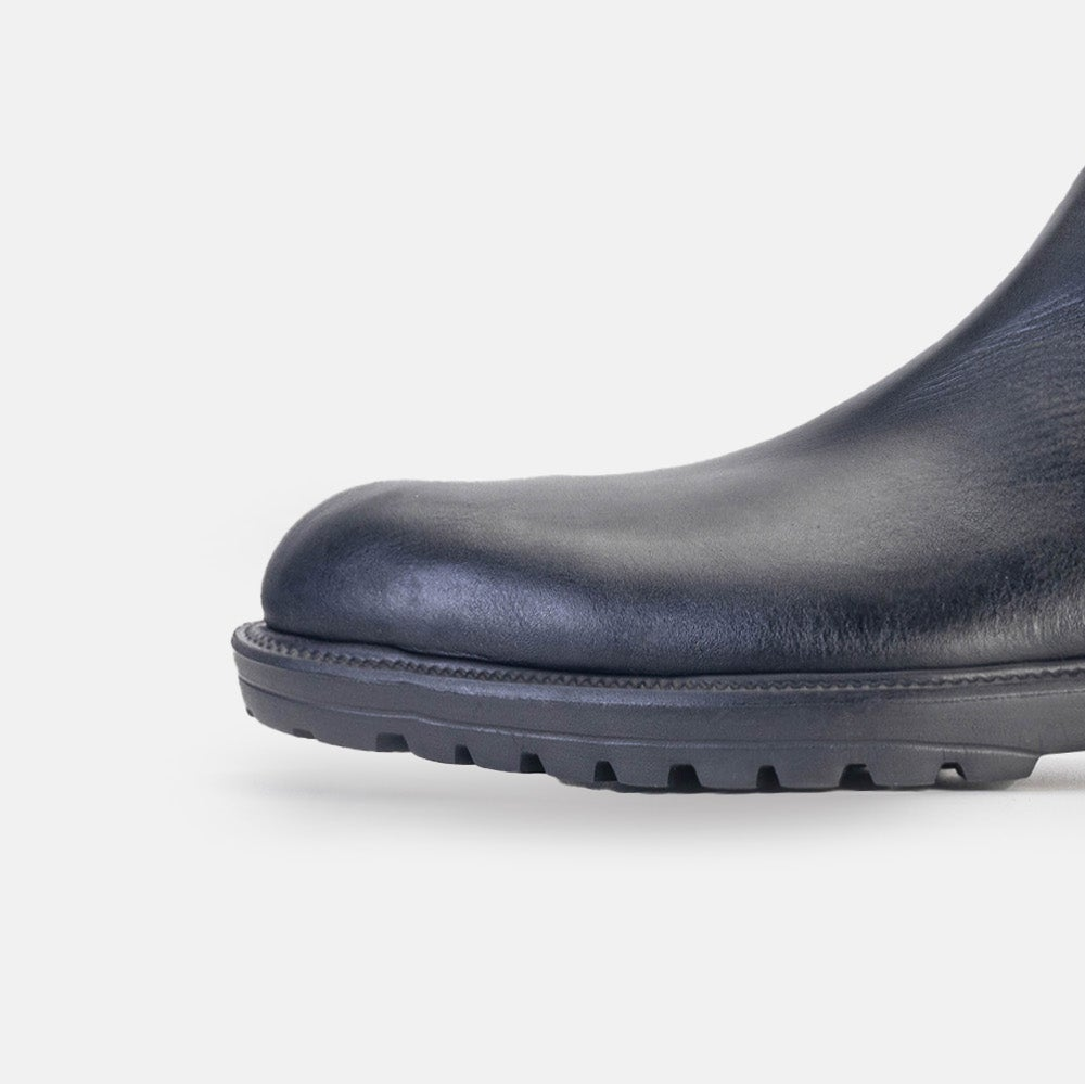 Volzak 5302 Black Leather Ankle Boot