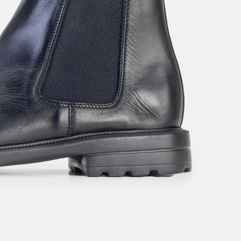 Volzak 5302 Black Leather Ankle Boot