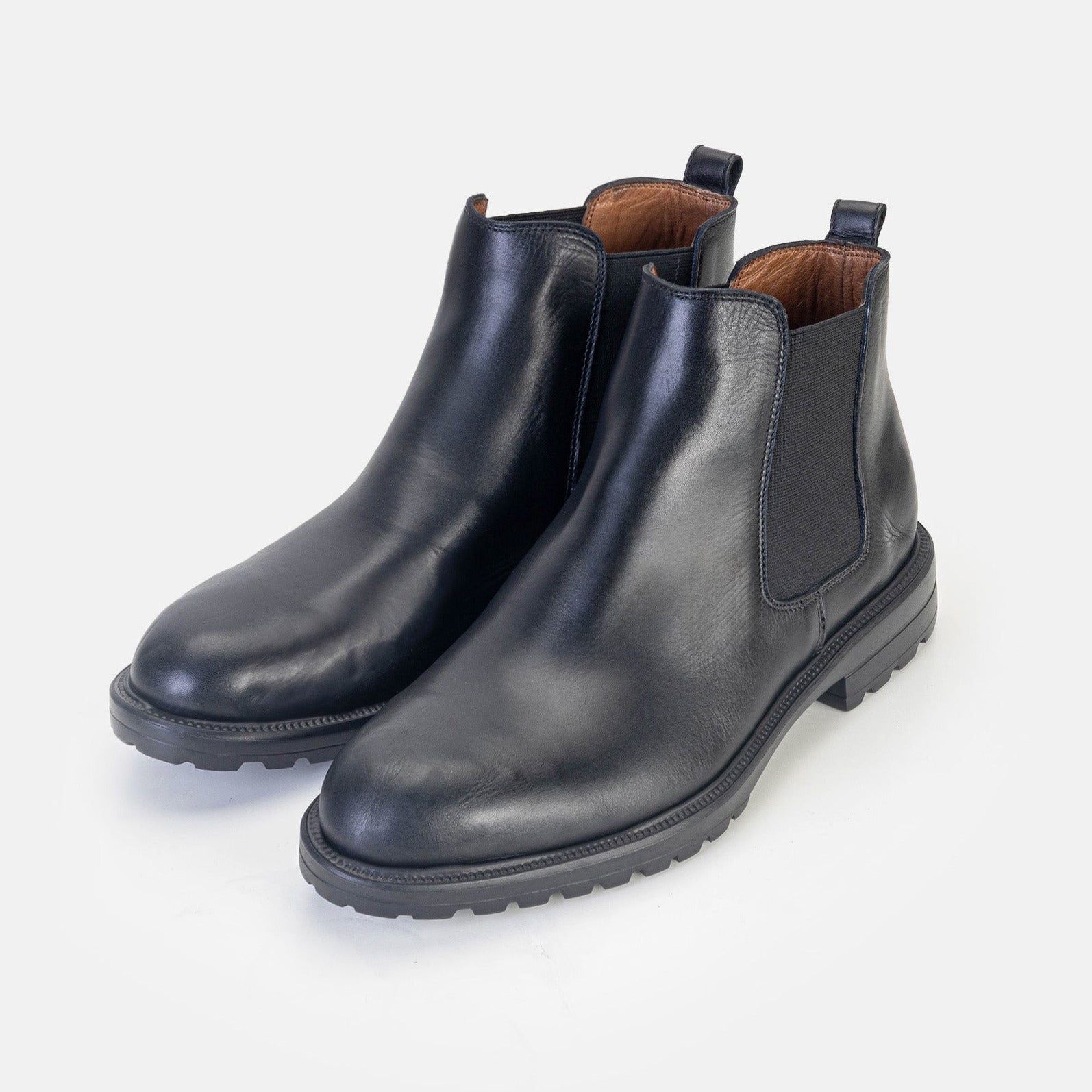 Volzak 5302 Black Leather Ankle Boot