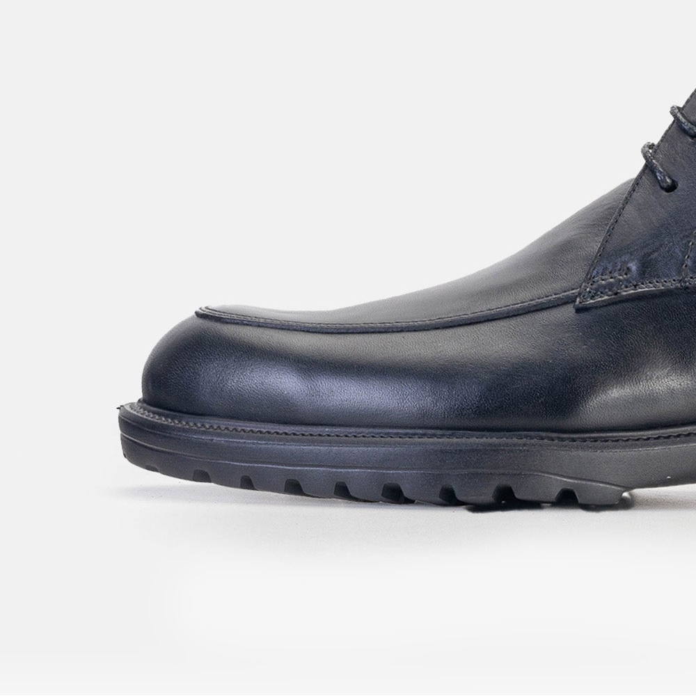 Volzak 5306 Black Leather Ankle Boot