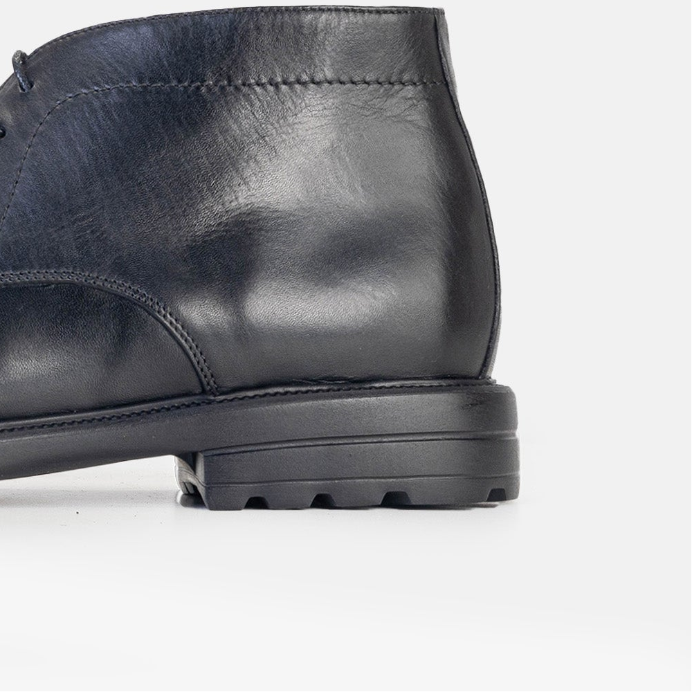 Volzak 5306 Black Leather Ankle Boot