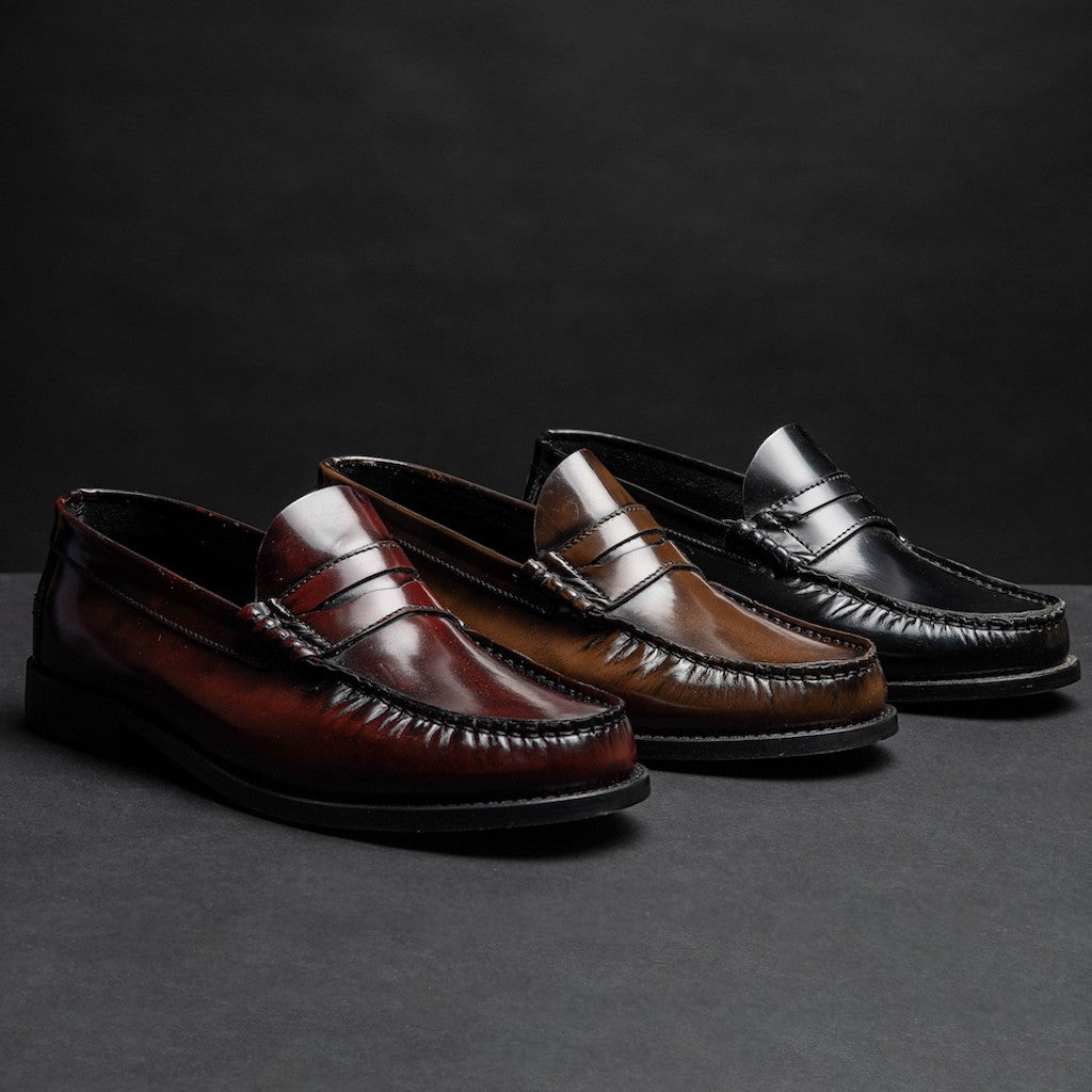 Volzak 315 Bordeaux Detachable Leather Penny Loafer