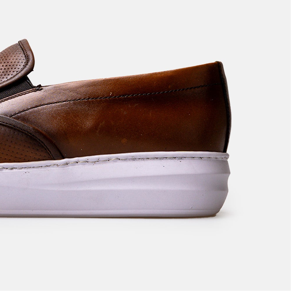 Volzak 5417 Vintage Brown Leather Sneakers