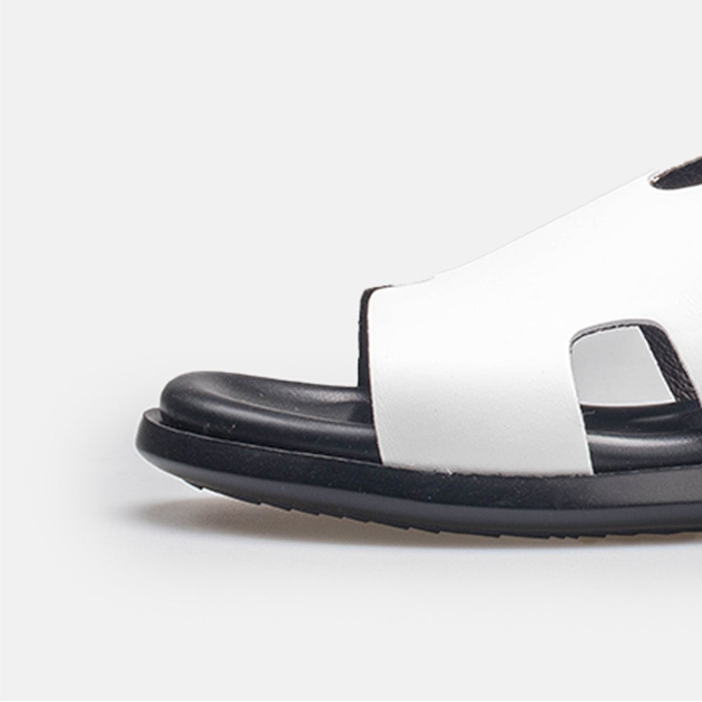 Volzak 5405 Leather Sandal White