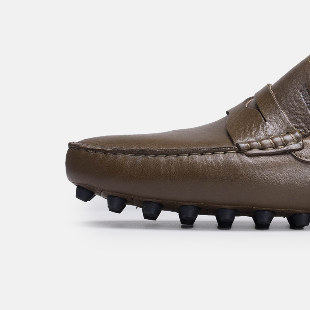Volzak 2000 Green Leather Moccasin
