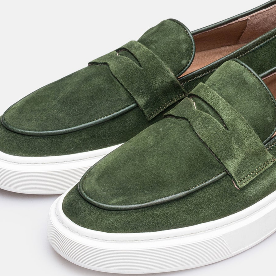 Volzak 2149 basket en daim Vert