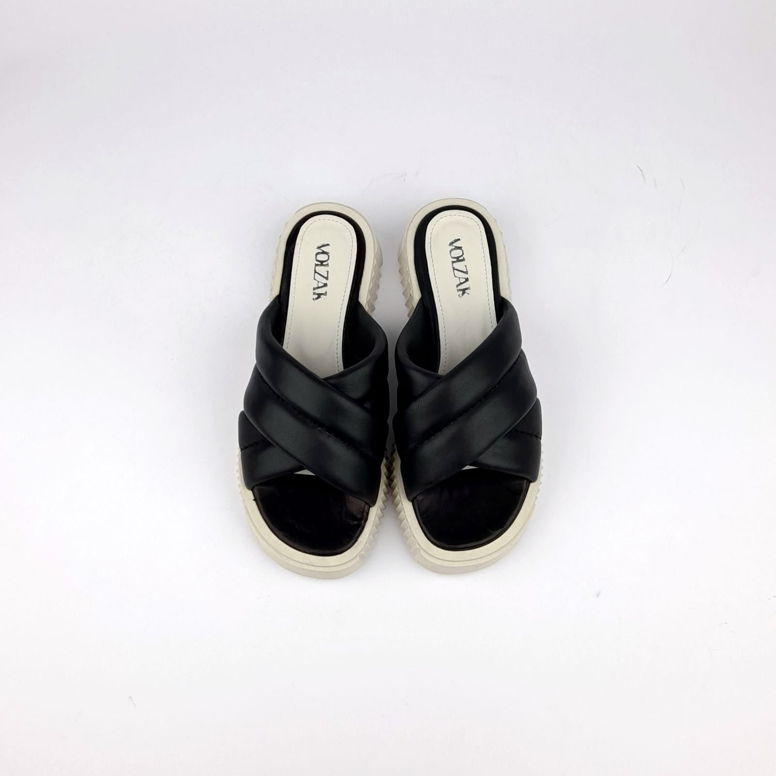 Volzak 129 Sandale en cuir Noir