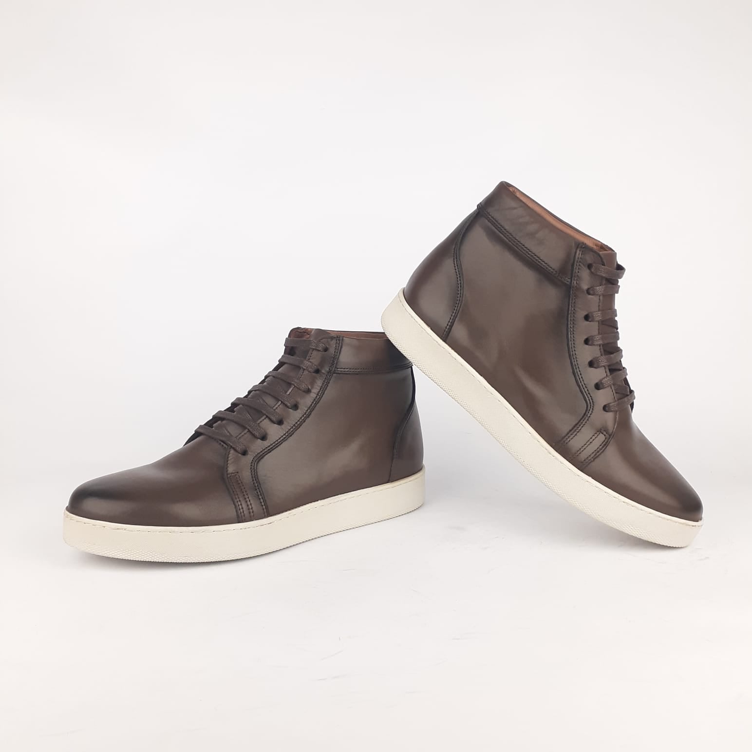 1287 S Bottine en cuir marron