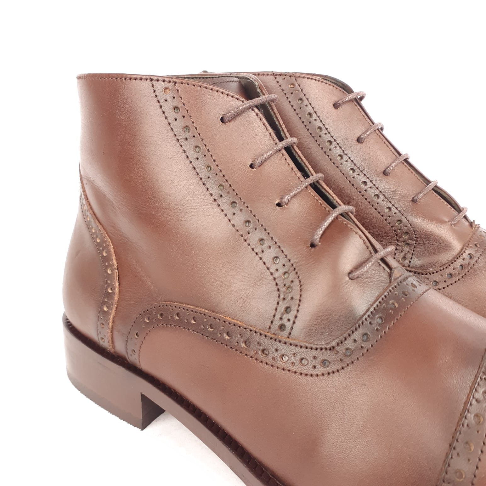 0970 Bottine en cuir marron