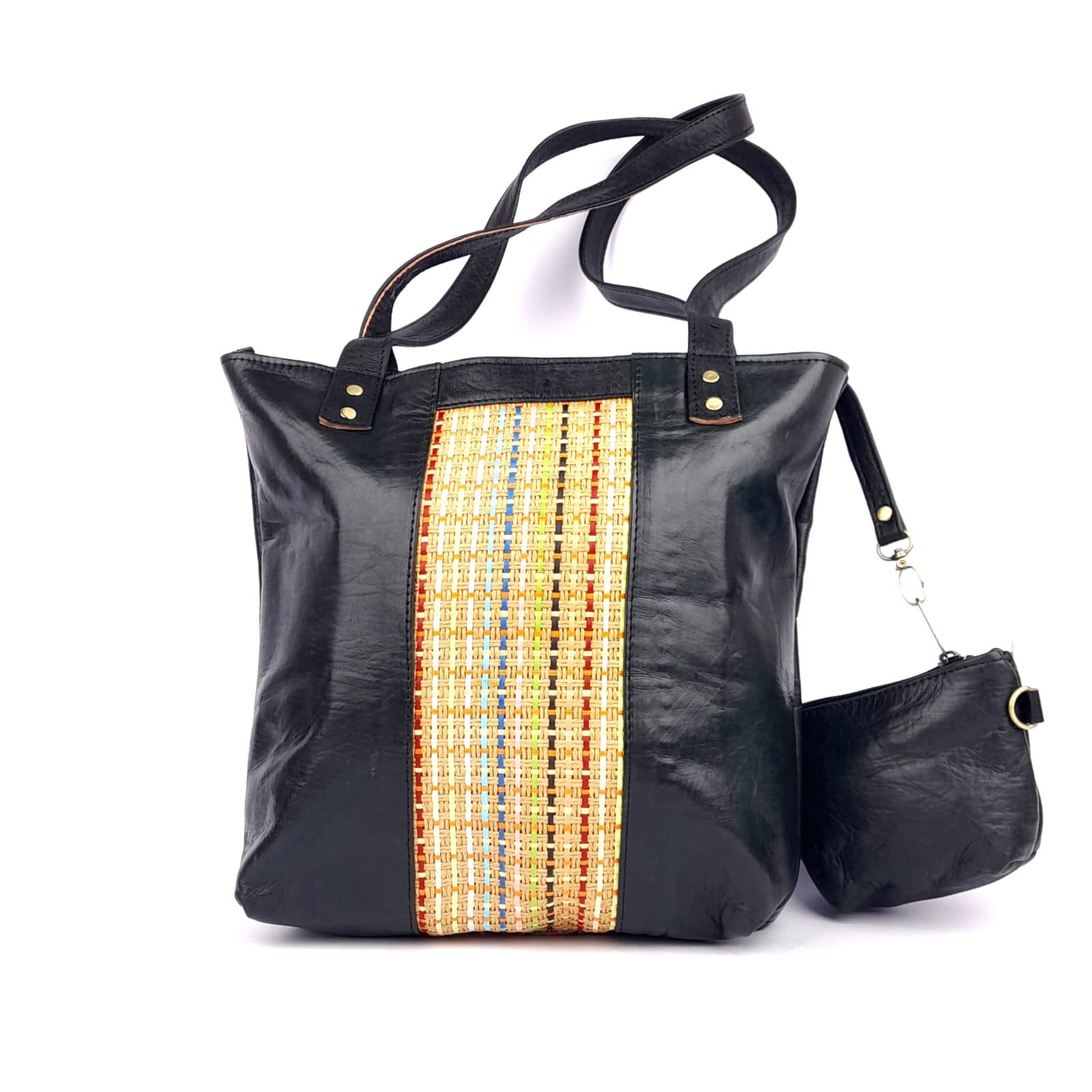 AR68 Sac à Main En Cuir traditionnel Noir