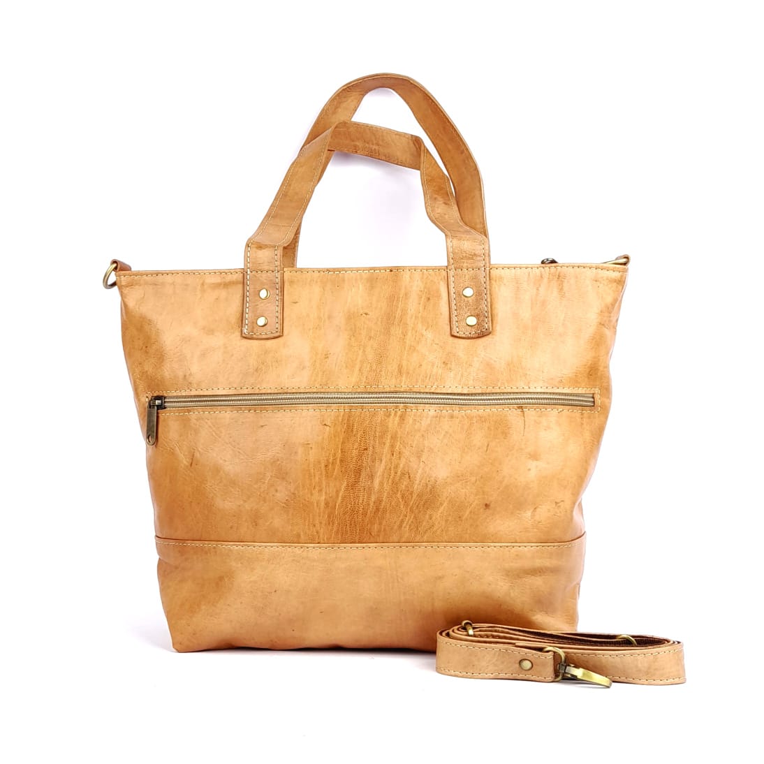 F78 Sac à Main En Cuir traditionnel Sable