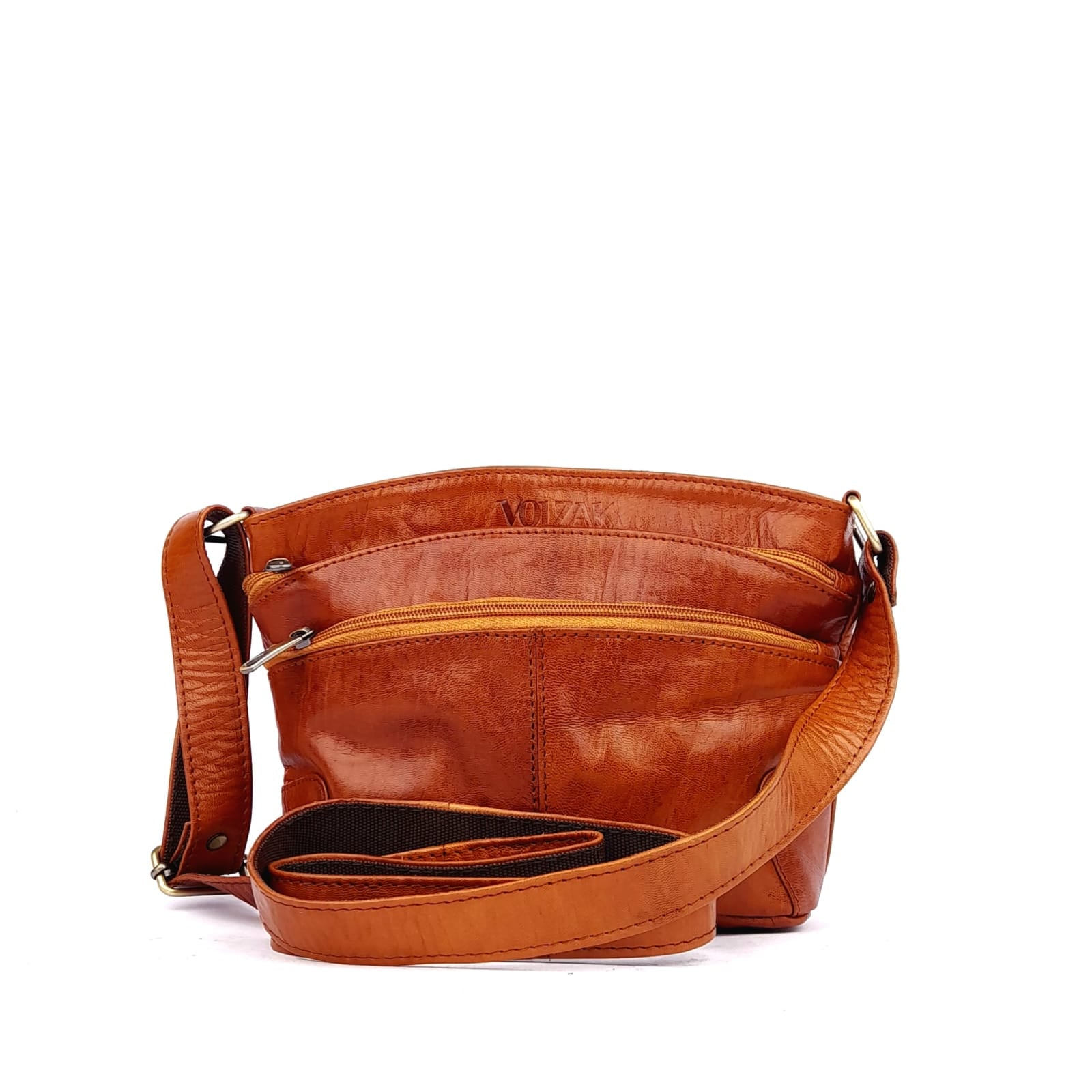 A63 Sac Femme En Cuir traditionnel Camel