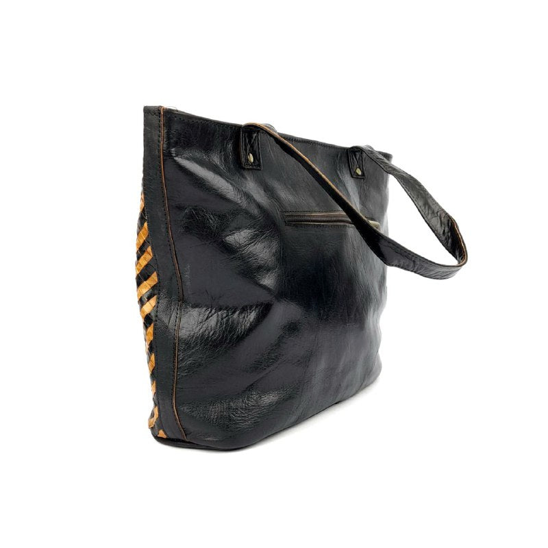 D34 Sac à Main En Cuir traditionnel Noir